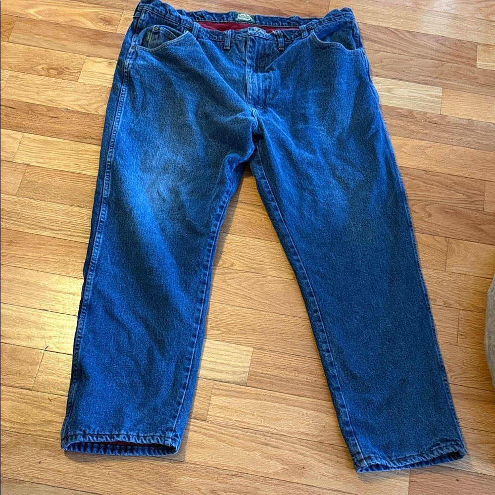Cabela's Men's Fleece Lined Dark Blue Relaxed Fit Jeans